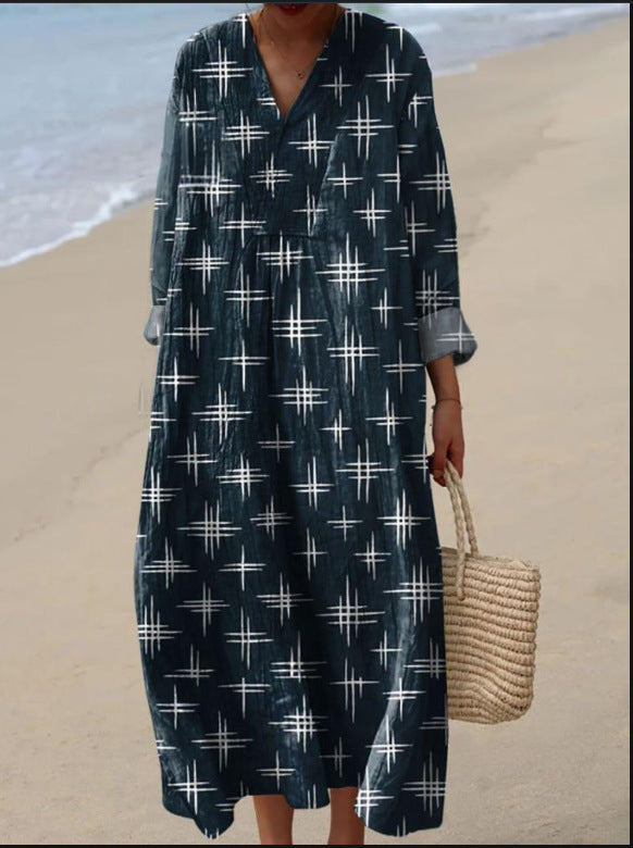 Elicia™ | Bohemian Star Print Dress