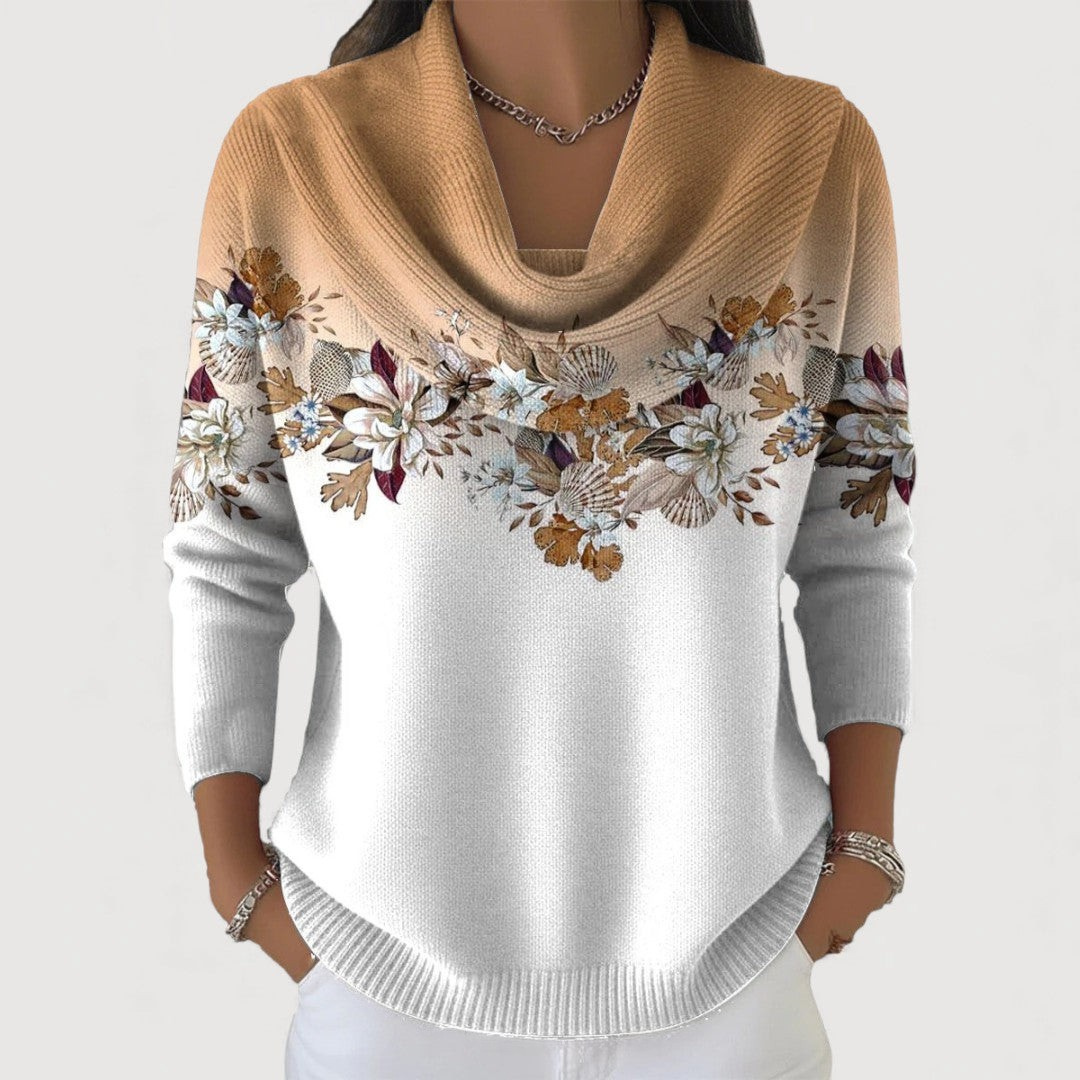 Alora™ | Floral Sweater with Soft Neckline