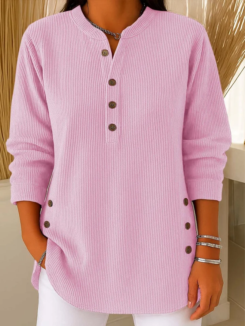 Livia™ | Sweater with Subtle Button Details