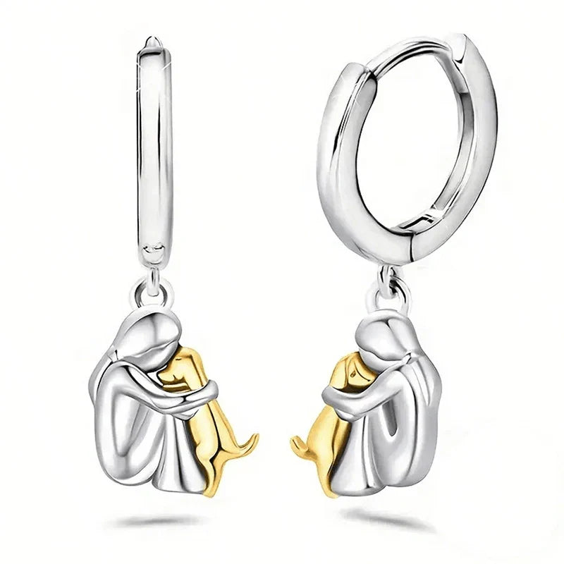 Romy & Rose™ | Earrings with Dog Icon (Round Closure)