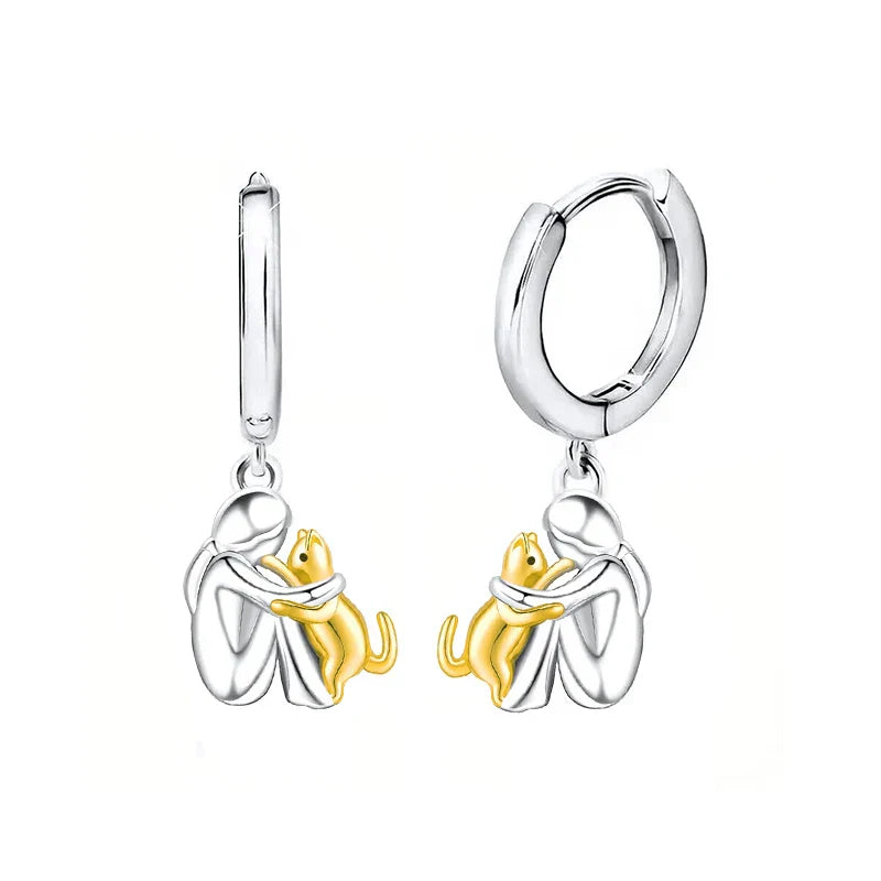 Romy & Rose™ | Cat Icon Earrings (Round Closure)