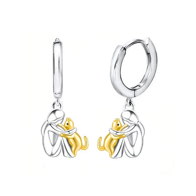 Romy & Rose™ | Cat Icon Earrings (Round Closure)