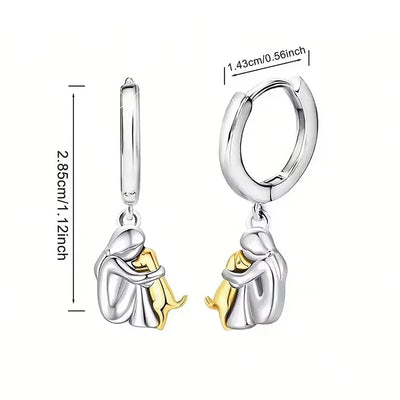 Romy & Rose™ | Earrings with Dog Icon (Round Closure)