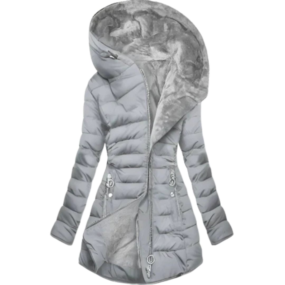 FrostGlam™ | Oversized Hooded Puffer Elegance