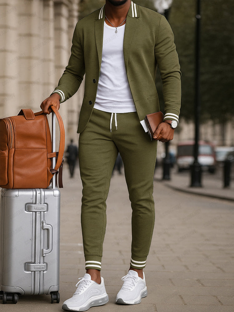 Brayson™ | Athletic Inspired Blazer Pants Set