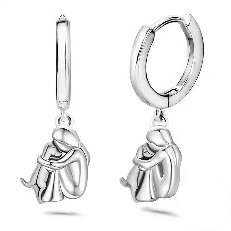 Romy & Rose™ | Earrings with Dog Icon (Round Closure)