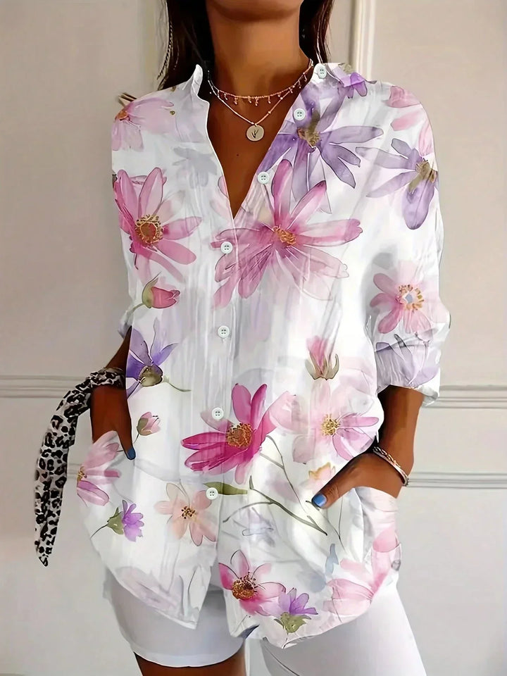 Rina™ | Luxury Floral Button Shirt