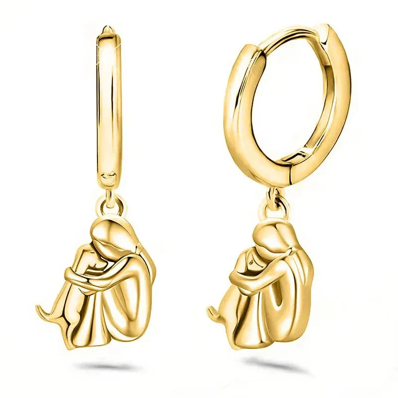 Romy & Rose™ | Earrings with Dog Icon (Round Closure)