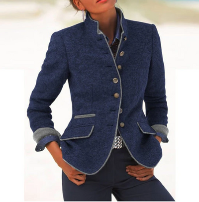 Valeria™ | Elegant Cardigan with a High Collar