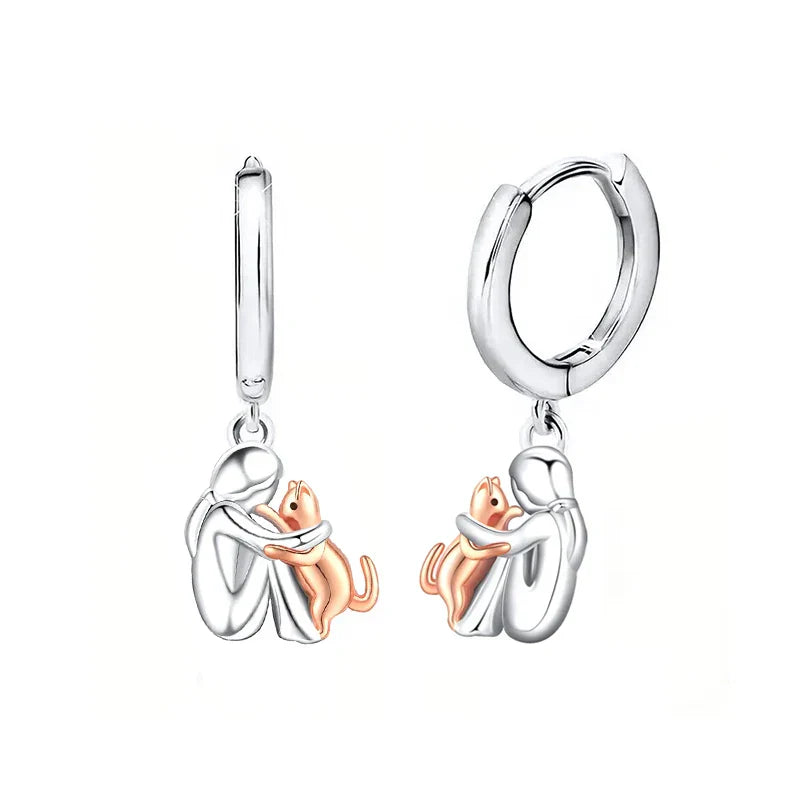 Romy & Rose™ | Cat Icon Earrings (Round Closure)