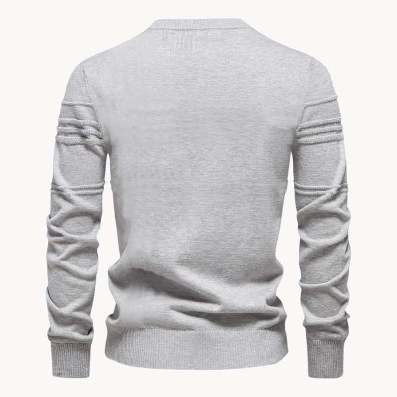 Beeck™ | Cotton Men's Sweater with Striped Design