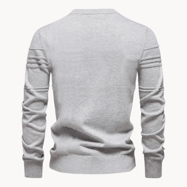 Beeck™ | Cotton Men's Sweater with Striped Design