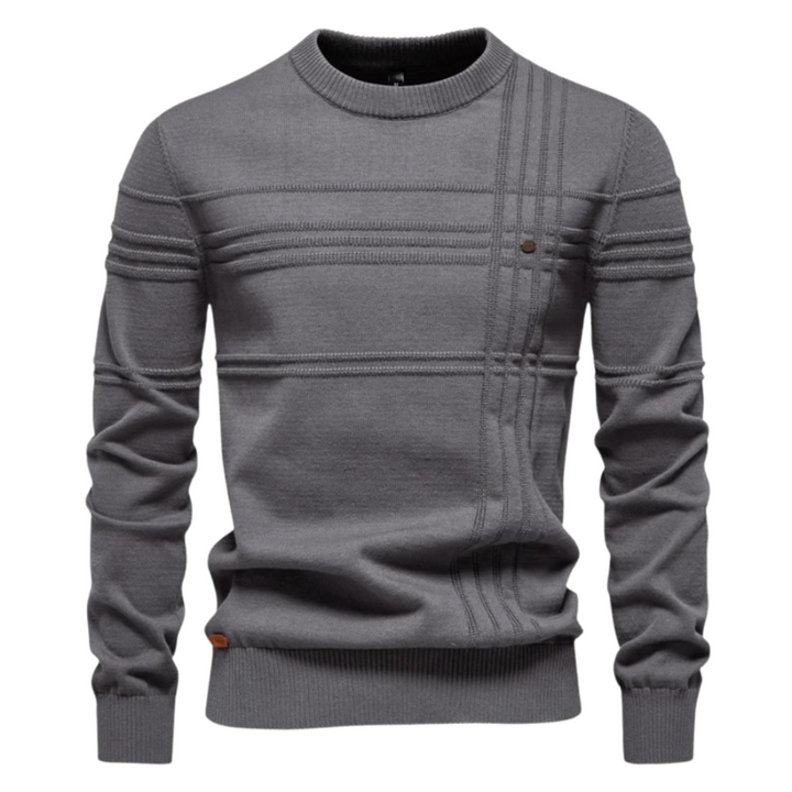 Beeck™ | Cotton Men's Sweater with Striped Design