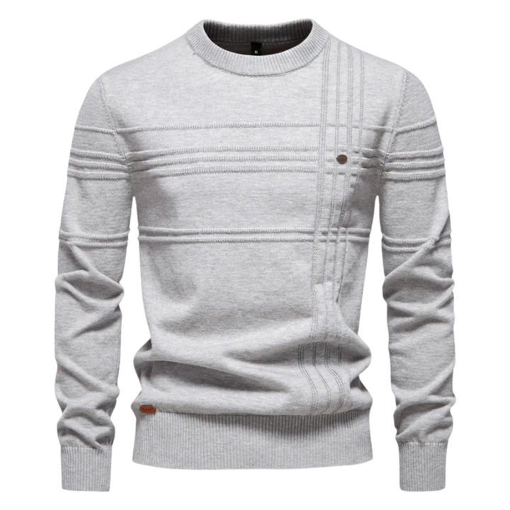 Beeck™ | Cotton Men's Sweater with Striped Design