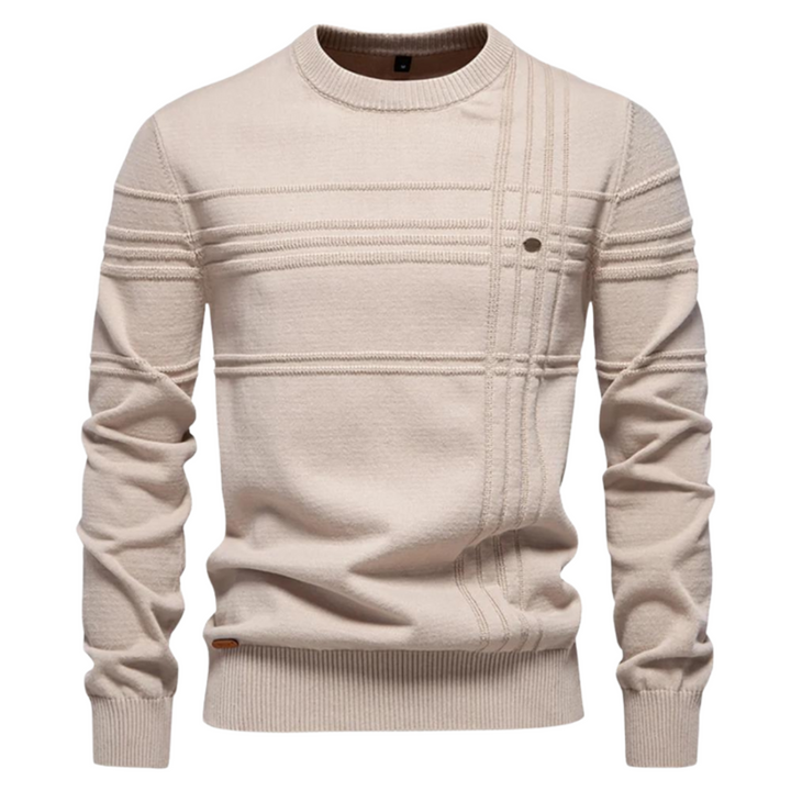 Beeck™ | Cotton Men's Sweater with Striped Design