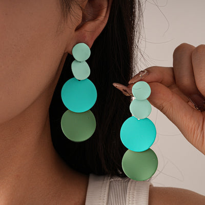 Oceane | Gold Earrings with Turquoise Accents