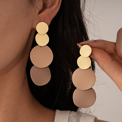 Oceane | Gold Earrings with Turquoise Accents