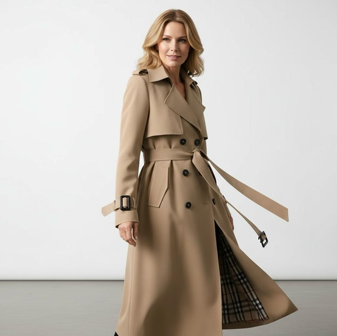 Vespara™ | Elegant Trench Coat with Timeless Style