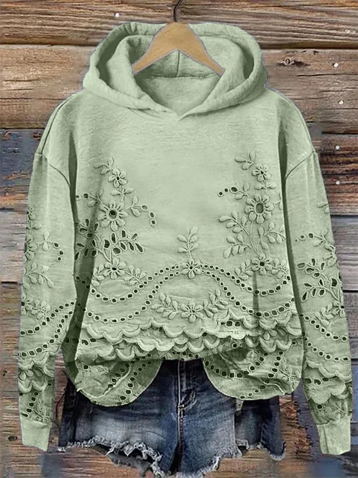 Blusa™ | Casual Hoodie with Flowers