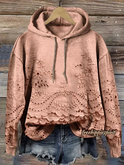 Blusa™ | Casual Hoodie with Flowers