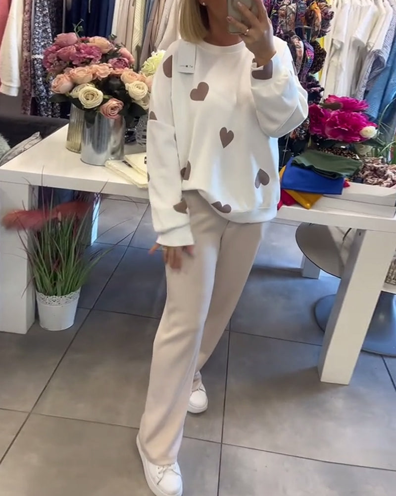 Mila™ | Cotton-Blend Sweater with Hearts