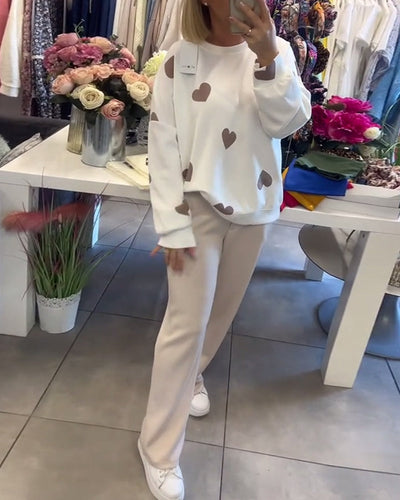 Mila™ | Cotton-Blend Sweater with Hearts