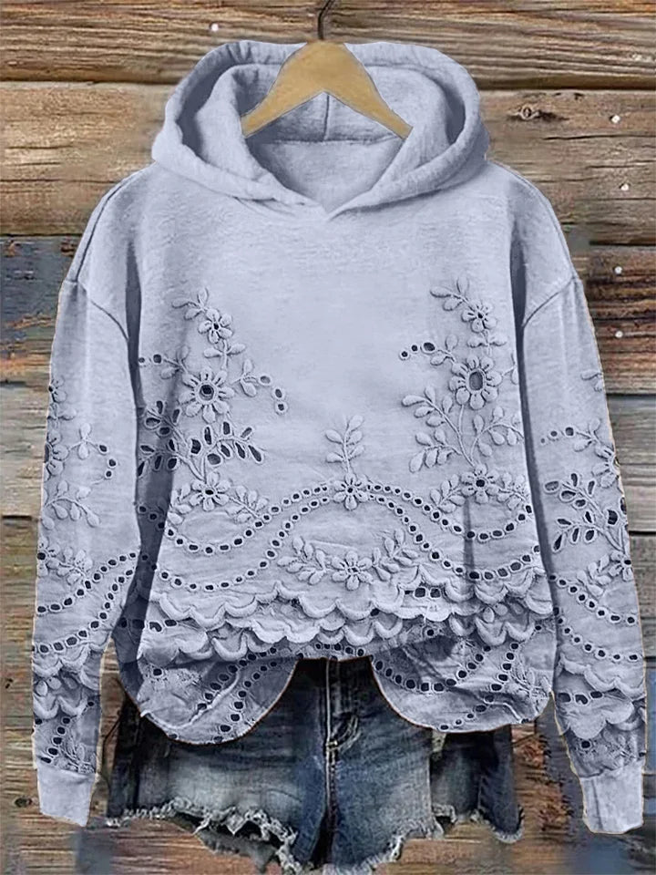 Blusa™ | Casual Hoodie with Flowers