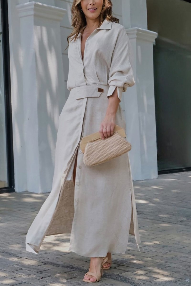 Jeanette™ | V-Neck Maxi Dress