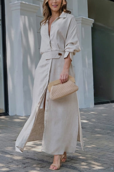Jeanette™ | V-Neck Maxi Dress