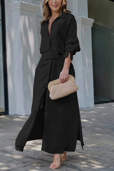 Jeanette™ | V-Neck Maxi Dress