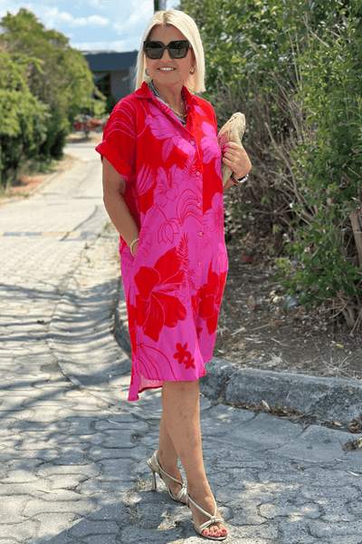 Nina™ | Elegant Dress with Floral Print