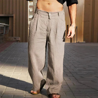 Salvero™ | Linen Trousers with Wide Legs