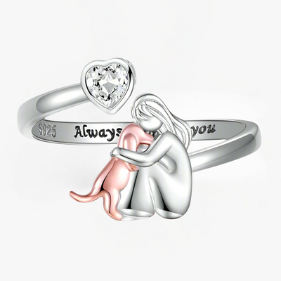 Romy & Rose™ | Ring with Dog Icon (Rose)