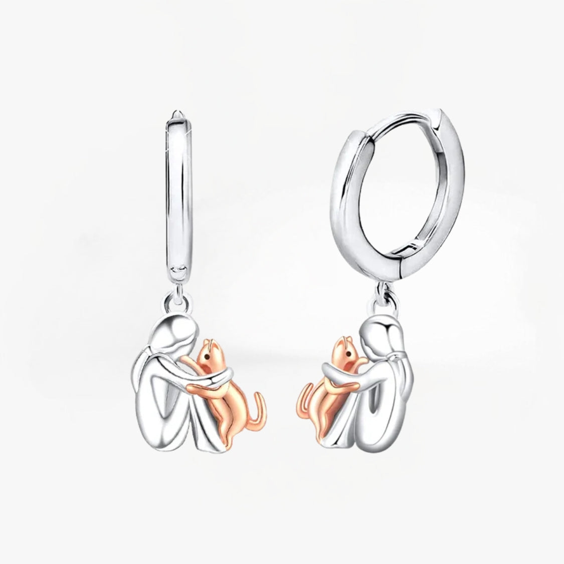Romy & Rose™ | Cat Icon Earrings (Round Closure)