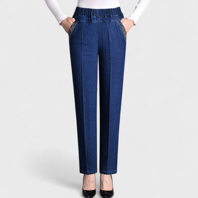 Maira™ | Stylish Jeans with Side Pockets & Elastic Waist