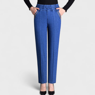Maira™ | Stylish Jeans with Side Pockets & Elastic Waist