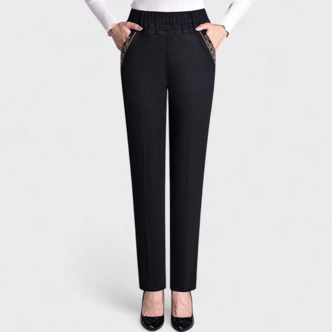 Maira™ | Stylish Jeans with Side Pockets & Elastic Waist