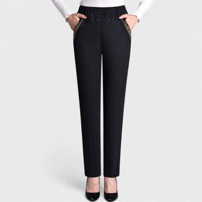 Maira™ | Stylish Jeans with Side Pockets & Elastic Waist