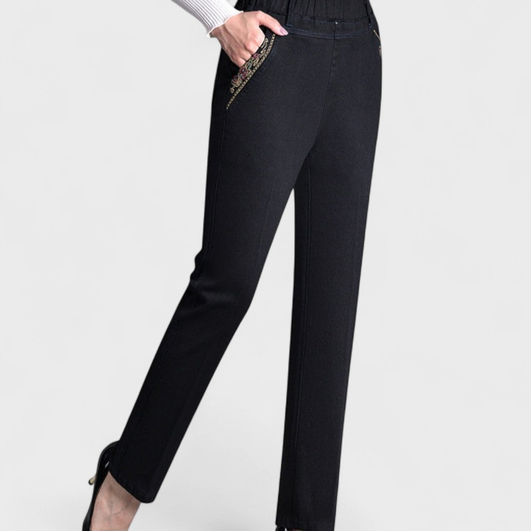Maira™ | Stylish Jeans with Side Pockets & Elastic Waist