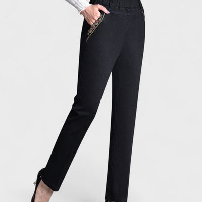Maira™ | Stylish Jeans with Side Pockets & Elastic Waist