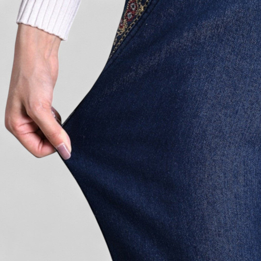 Maira™ | Stylish Jeans with Side Pockets & Elastic Waist