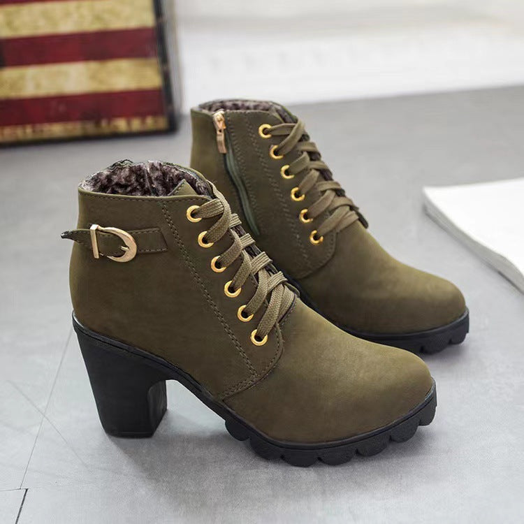 Yara™ | Thick Block Heel Boots with Orthopaedic