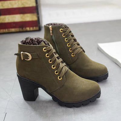 Yara™ | Thick Block Heel Boots with Orthopaedic