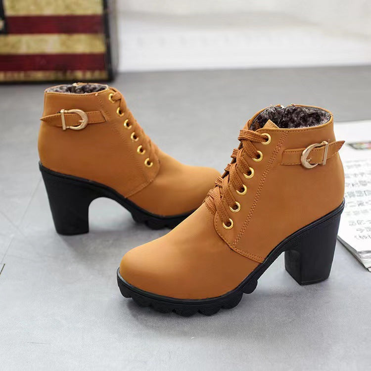 Yara™ | Thick Block Heel Boots with Orthopaedic