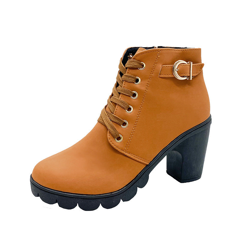 Yara™ | Thick Block Heel Boots with Orthopaedic