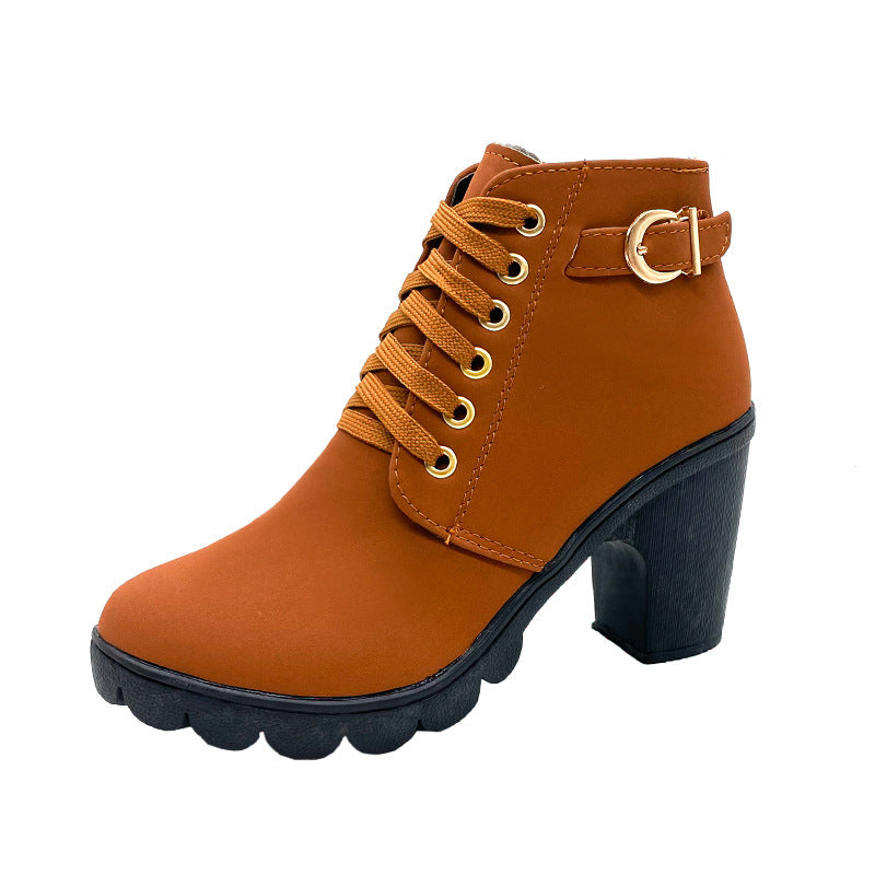 Yara™ | Thick Block Heel Boots with Orthopaedic