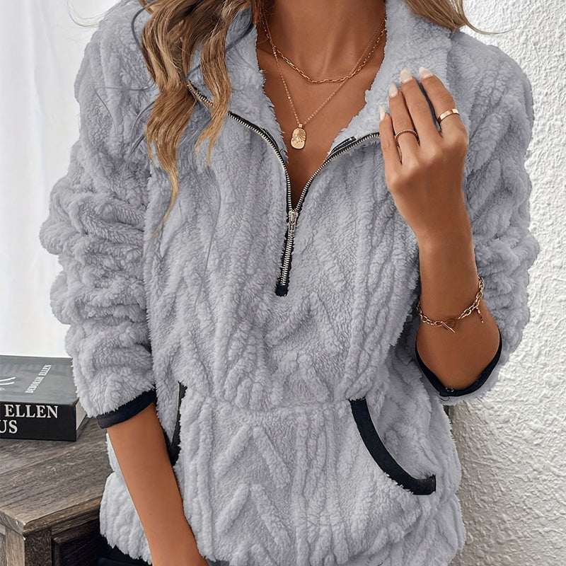 Winy™ | Half-Zip Sweatshirt with Fleece Pocket