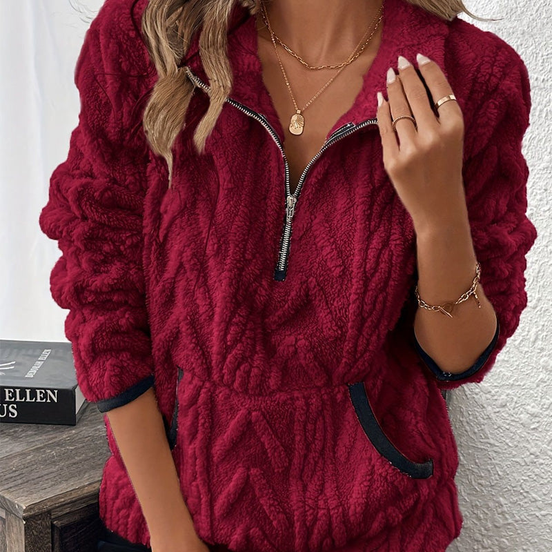 Winy™ | Half-Zip Sweatshirt with Fleece Pocket