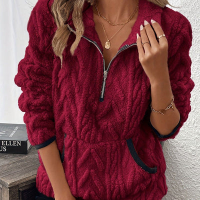 Winy™ | Half-Zip Sweatshirt with Fleece Pocket
