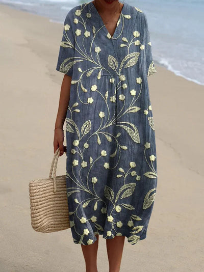 Enora™ | Embroidered Floral Dress